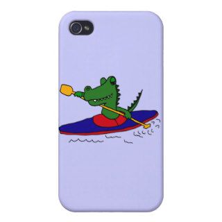 XX  Funny Gator Kayaking Cases For iPhone 4