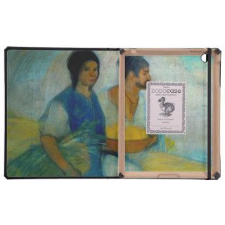 Siqueiros Peasants Vintage Fine Art Pastel Drawing iPad Cover