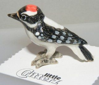 WOODPECKER Downy Chick "Drummer" Bird New Figurine MINIATURE Porcelain LITTLE CRITTERZ LC574   Collectible Figurines
