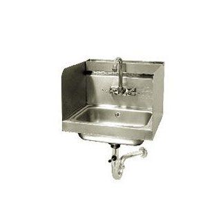 Advance Tabco 7 PS 76 Hand Sink with 12" High Side Splash Guards   17 1/4" x 15 1/4"   Plumbing Equipment  