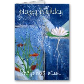 Pondlife Personalised Happy Birthday Art  Card