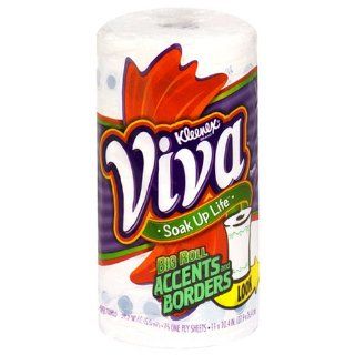 Viva Premium Paper Towels, Big Roll, Accents and Borders, 1 Ply, 1 roll Health & Personal Care