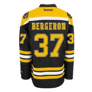 Patrice Bergeron Boston Bruins Reebok Premier Replica Home NHL Hockey Jersey   SEWN TWILL CUSTOMIZATION Sports & Outdoors