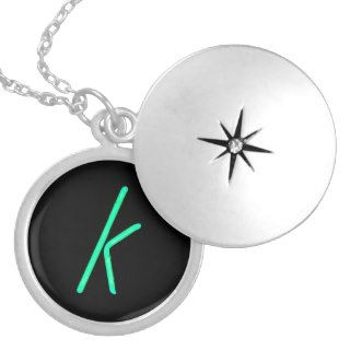 Letter "K" Neon Light Monogram Custom Jewelry