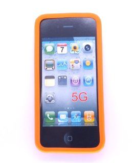 Cybertech TM Premium Soft Rubber Silicon Skin Cover Case for Apple iPhone 5 (Color Orange)    for all color options, by searching ASIN number listed here Combo 5 Colors Pack   B009B4YJFS, Transparent White   B009B4VLYA, Black   B009B597B8, Blue   B009B54
