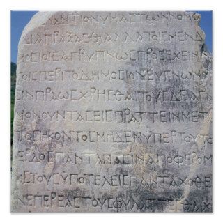 Hellenistic epigraph stone , found in Ephesus Print