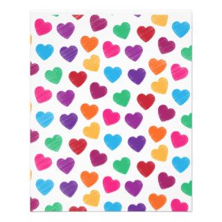 Colorful Love Heart Pattern Valentine's Day Custom Flyer