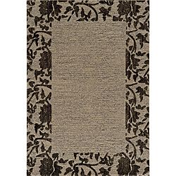 Dream Grey Bordered Rug (9'3 x 12'6) 7x9   10x14 Rugs