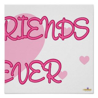 Best Friends Forever Pink Lt Hearts Part 2 Posters