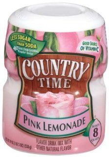 Country Time Pink Lemonade Soft Drink Mix 19 oz (Pack of 12)  Powdered Soft Drink Mixes  Grocery & Gourmet Food