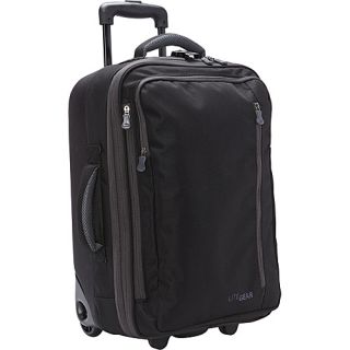 20 Hybrid Carry On Black   Lite Gear Small Rolling Luggage