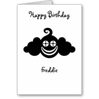 Black Clown, Happy Birthday, Freddie Greeting Card