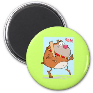 Bully the BullDog Funny Cartoon Refrigerator Magnets