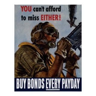 Buy Bonds Every Payday    WW2 Poster