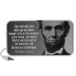 LINCOLN quote Gettysburg Address Mini Speaker