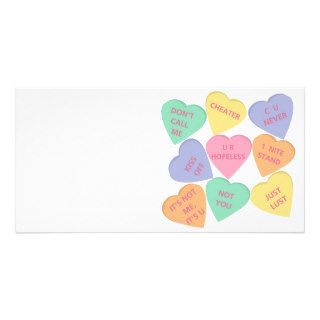 Funny Valentine's Day conversation hearts Photo Card
