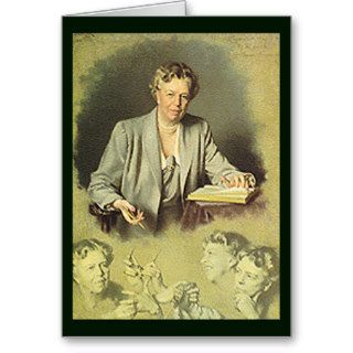 Eleanor Roosevelt White House portrait Greeting Cards