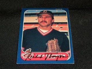Cleveland Indians Rich Thompson Signed Auto 1986 Fleer Card #595 JSA J23 at 's Sports Collectibles Store