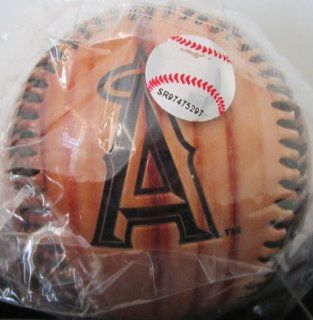 MLB Officially Licensed Anaheim Angels Wood Grain Baseball  Sports Fan Baseballs  Sports & Outdoors