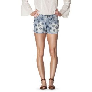 Mossimo Supply Co. Juniors High Rise 2 Denim Short   Daisy Embroidered 1