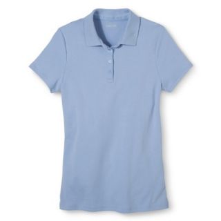 Cherokee Juniors School Uniform Short Sleeve Interlock Polo   Windy Blue L