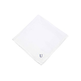 Personalized 3 pk. Hand Rolled Hankies, U, Mens