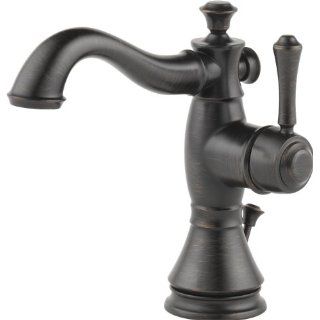 Delta Faucet 597LF RBMPU Cassidy Single Hole Single Handle 4 Inch Plate/Metal Pop up, Venetian Bronze   Bathroom Sink Faucets  
