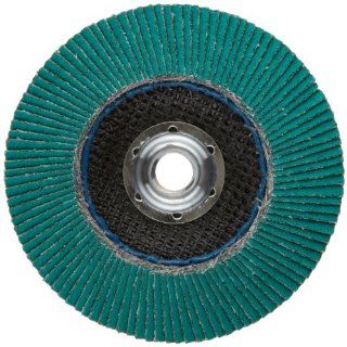 3M Flap Disc 577F, T29 Giant, Alumina Zirconia, Dry/Wet, 4 1/2" Diameter, 60 Grit, 5/8" 11 Thread Size (Pack of 1) Abrasive Flap Discs