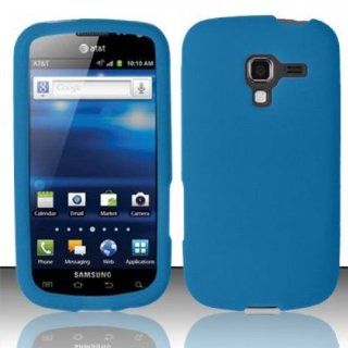 Blue Soft Silicone Gel Skin Cover Case for Samsung Galaxy Exhilarate SGH I577 Cell Phones & Accessories
