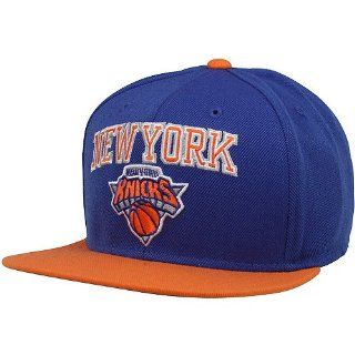 NBA adidas New York Knicks Two Tone Wool Blend Snapback Hat   Royal Blue/Orange  Baseball Caps  Sports & Outdoors