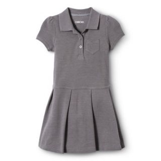 Cherokee Toddler Girls School Uniform Pleated Tennis Dress   Grey 3T