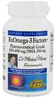 Natural Factors   Dr. Murrays RxOmega 3 Factors EPA 400mg / DHA 200mg   60 Softgels