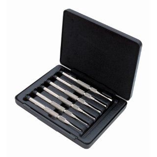 Brown & Sharpe 599 796 Stainless Steel Jewelers Screwdriver Set, With Case, 6 Piece Precision Measurement Products