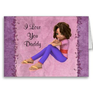 I love you Daddy Dad Birthday Father's Day Card