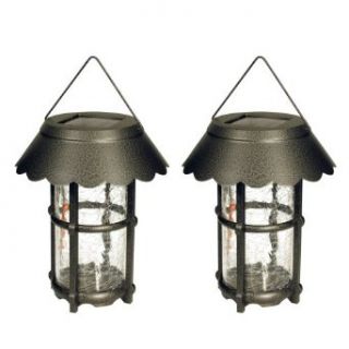 Malibu Outdoor One Light Solar Powered Metal Hanging Lanterns, 2 Pack #LZ601 2   Landscape Pathlights  