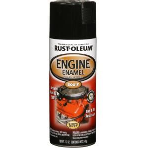 Rust Oleum Automotive 12 oz. Engine Enamel Gloss Black Spray Paint 248932