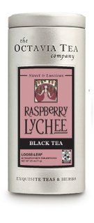 Octavia Tea Raspberry Lychee (Black Tea) Loose Tea, 2.5 Ounce Tin  Grocery & Gourmet Food
