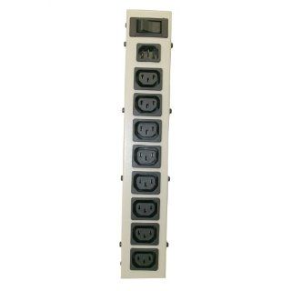 Interpower 85010030 8 Position Accessory Power Strip, 10A Rating, 100 240VAC Voltage Extension Cords