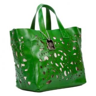 Jacky&Celine IT 604 2 060 Leather Jade Green Shopper/Tote Handbags Clothing