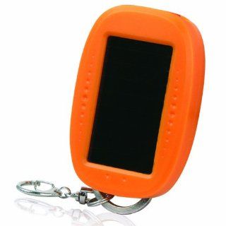 August FL605O Mini Solar Powered Keychain   LED Flashlight Torch   Orange   Basic Handheld Flashlights  