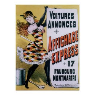 Vintage Ad Poster, French