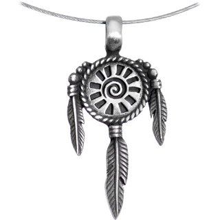 Native American Feather Shield Choker Necklace Jewelry
