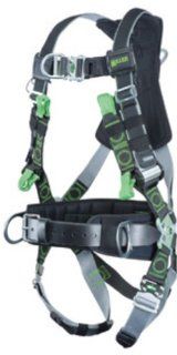 Miller RDTFDSL TB BDP/UBK Revolution Harness with DualTech Webbing, Front D Ring, Suspension Loop, Removable Belt, Side D Rings and Pad and Tongue Leg Buckles, Black, Universal Size (Large/XL)   Fall Arrest Safety Harnesses  