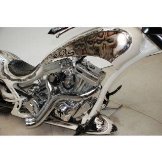 Eddie Trotta Designs TC 609S Phat's with Heat Shields Exhaust System For Harley Davidson FXST/FLST & Most Custom Rigid Models Automotive