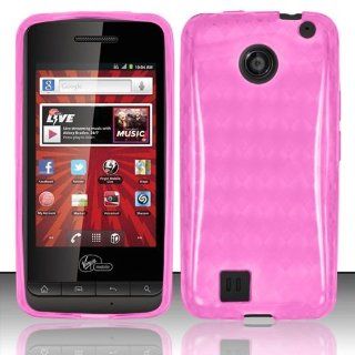 Pink Soft TPU Skin Gel Cover Case For PCD Chaser VM2090 (Virgin Mobile) Cell Phones & Accessories