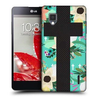 Head Case Designs Black Floral Cross Collection Hard Back Case Cover for LG Optimus G E975 Cell Phones & Accessories