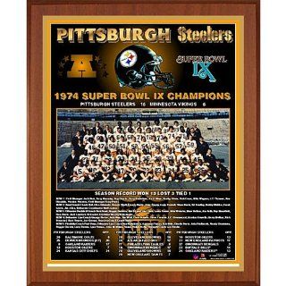 Healy Pittsburgh Steelers Super Bowl Ix Champions Team Picture  Cherry Plaque 13 X 16 Inches  Sports Related Collectibles  Sports & Outdoors