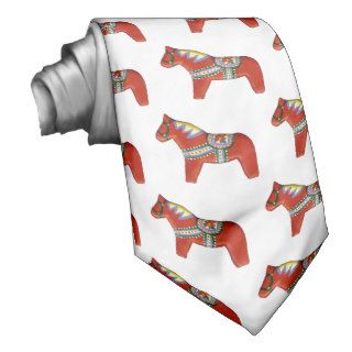 Red Dala Horse Tie