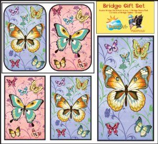 Bridge Gift Set   Party Time   Large Print Double Deck Playing Cards   Score Pad   2 Sets of Tallies Toys & Games