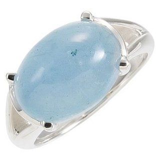 Sterling Silver Genuine Milky Aquamaringe Rg, Size 6 Jewelry